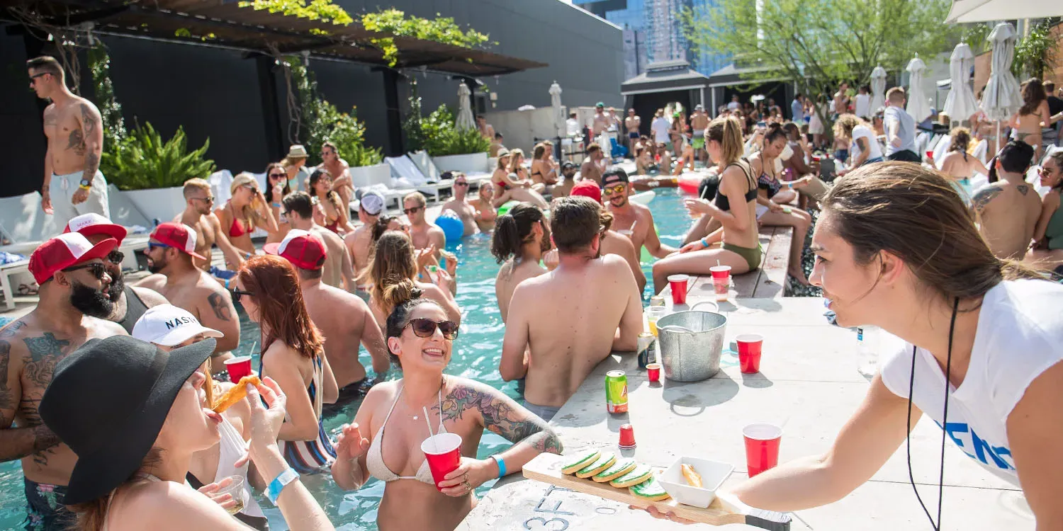 Wet deck at W Pool party Austin