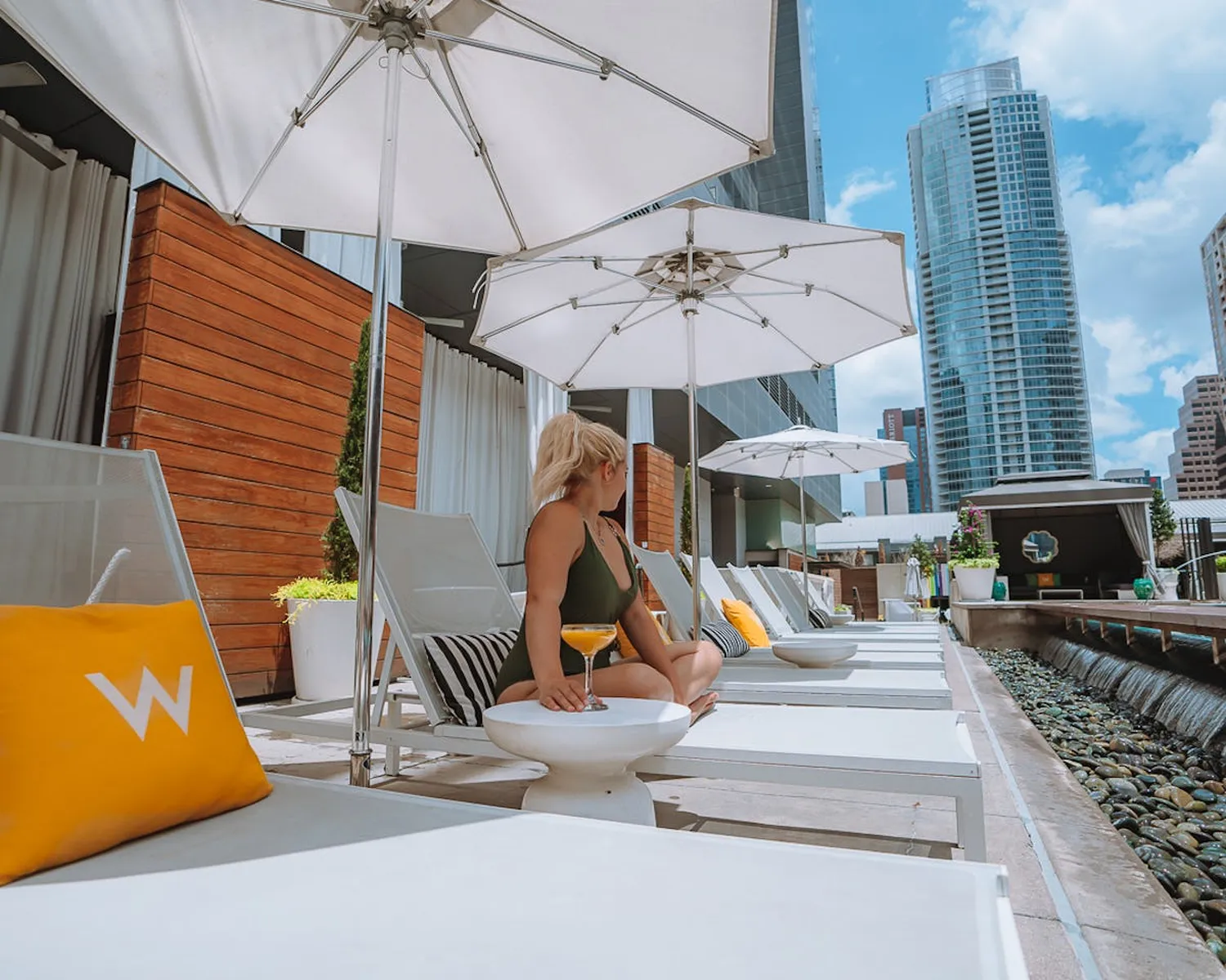 Wet deck at W Pool party Austin