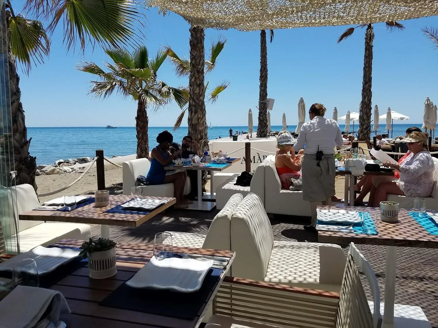 Amare Beach Club restaurant Marbella