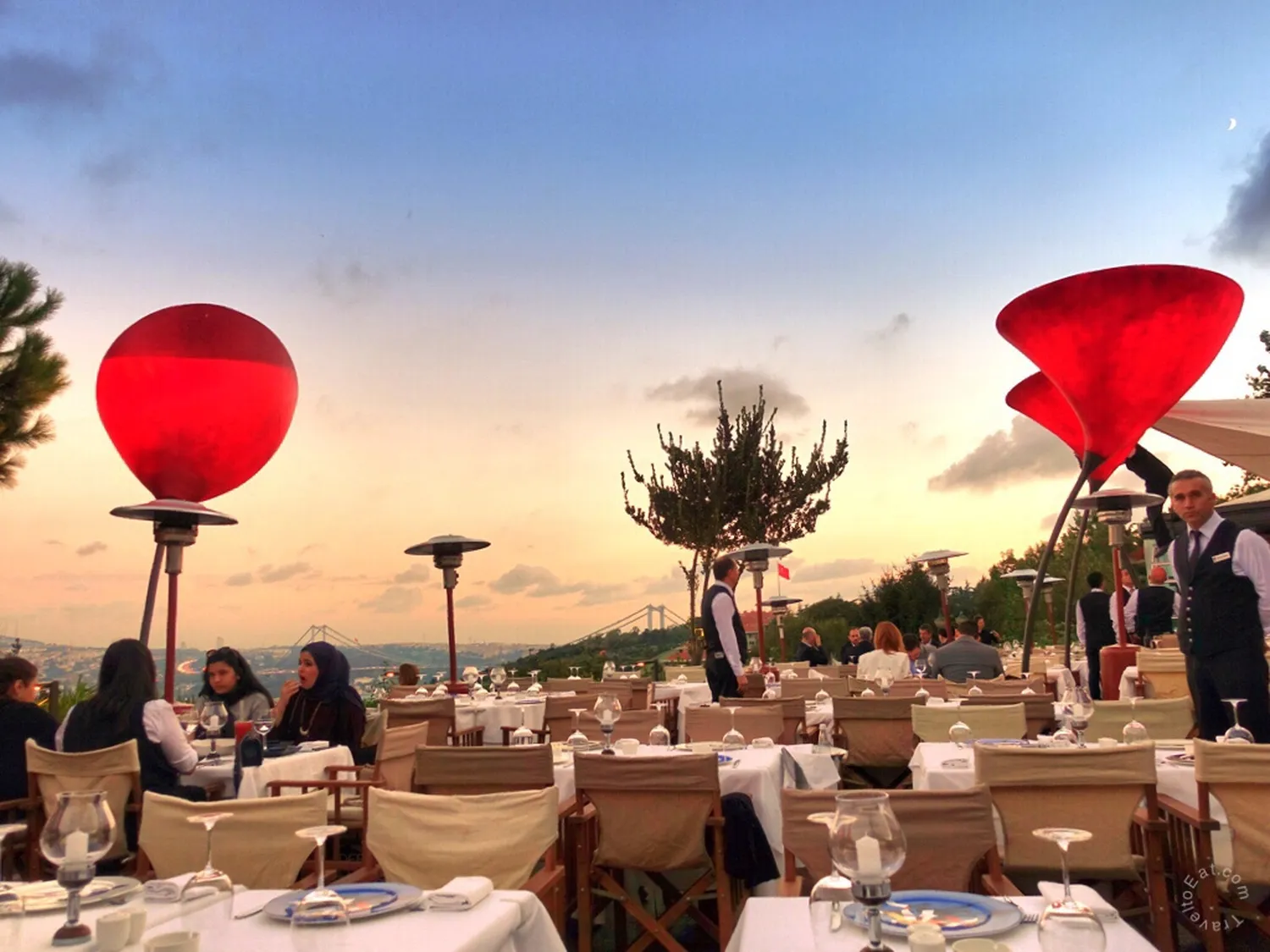 Sunset restaurant Istanbul