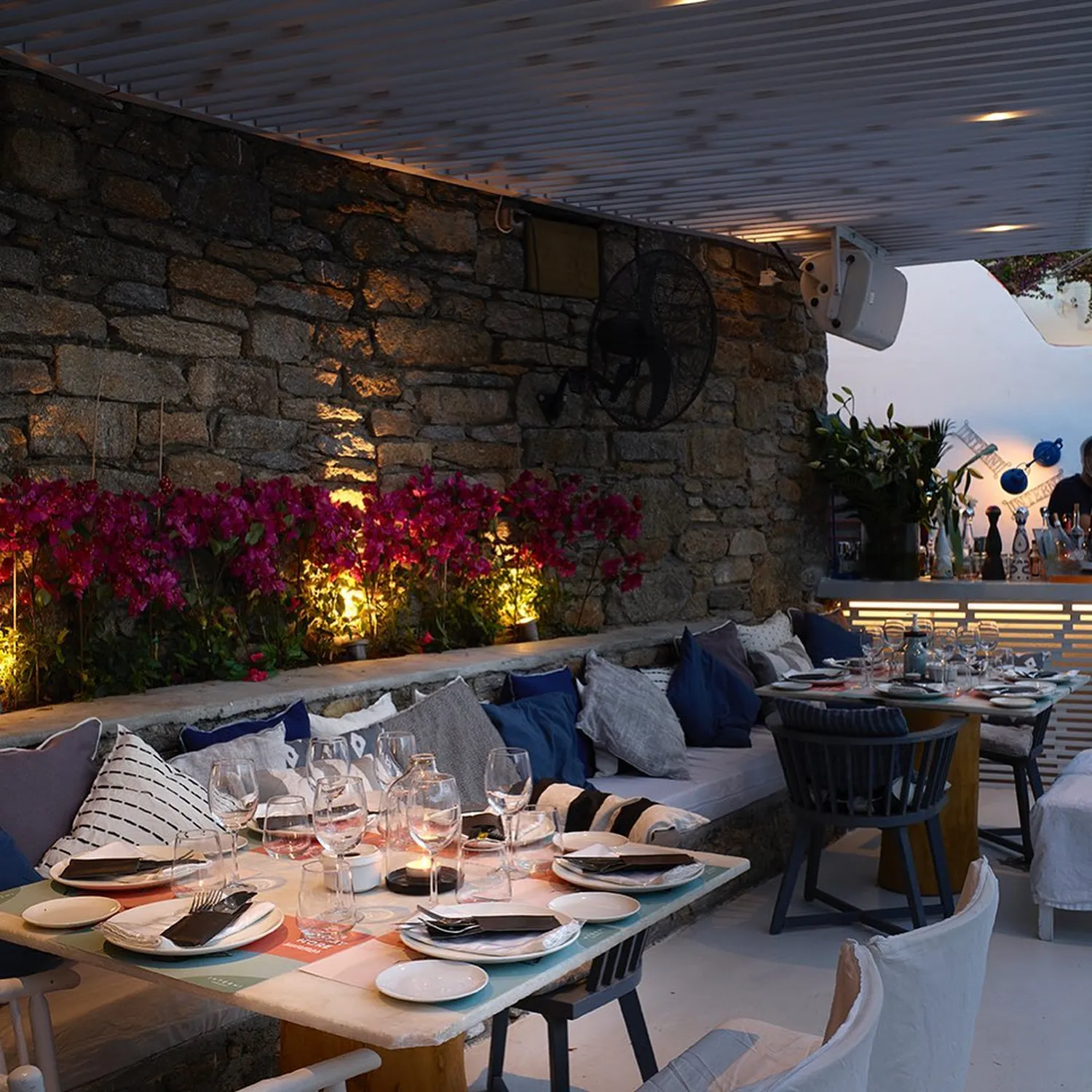 Interni restaurant Mykonos