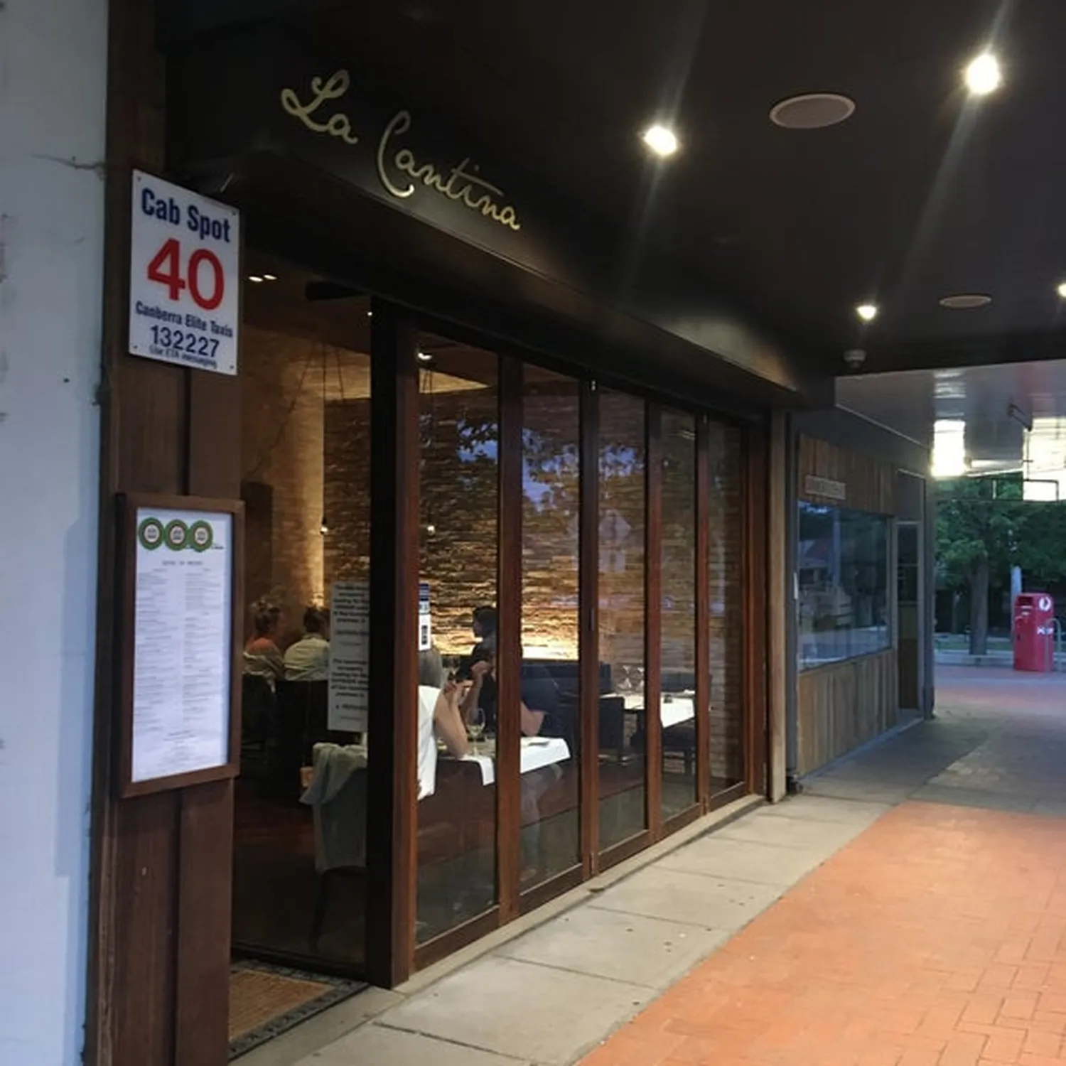 Reservation at LA CANTINA restaurant Canberra KEYS