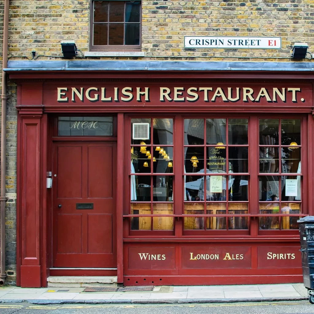 The English restaurant London
